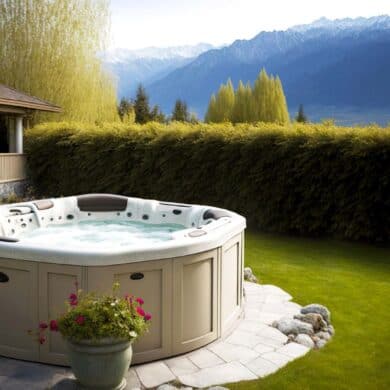 installation jacuzzi jardin