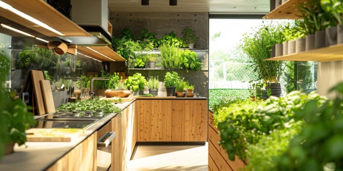 Les cuisines vertes : une touche de nature dans votre intérieur