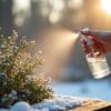Plantes vaporisées avec bicarbonate de soude pour protection antifongique