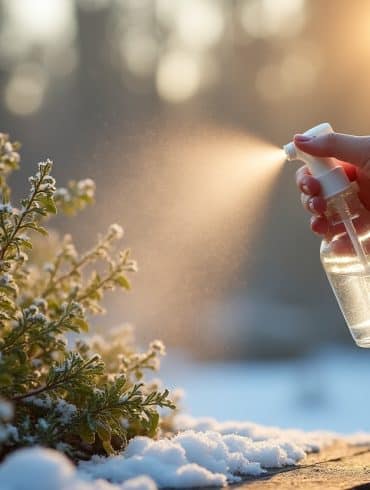 Plantes vaporisées avec bicarbonate de soude pour protection antifongique